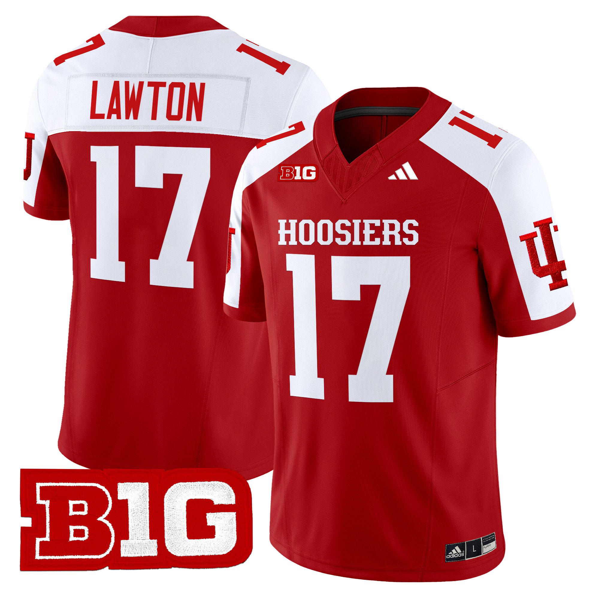 Men Indiana Hoosiers #17 Lawton Red 2024 Vapor Limited NCAA Jersey->->NCAA Jersey